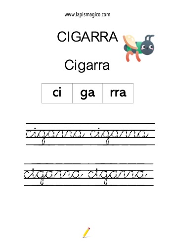 Cigarra, ficha pdf nº1