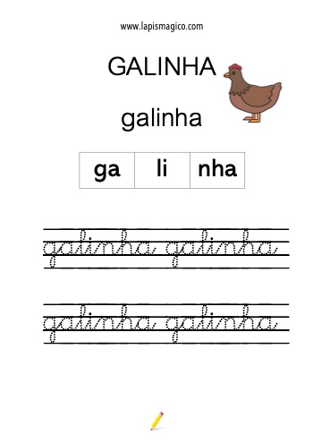 Galinha, ficha pdf nº1