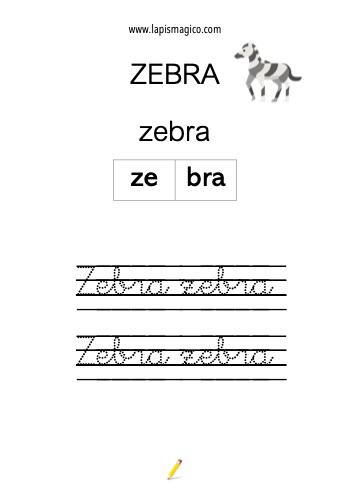 Zebra, ficha pdf nº1