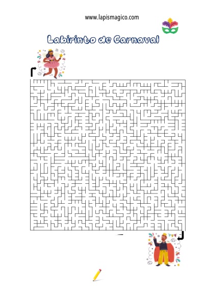 Labirintos de Carnaval, ficha pdf nº1
