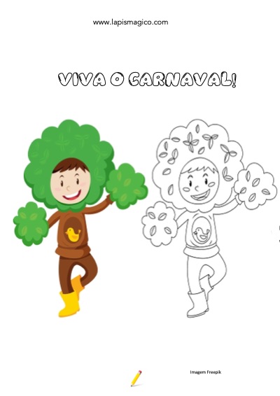 Desenhos de Carnaval para colorir, ficha pdf nº1