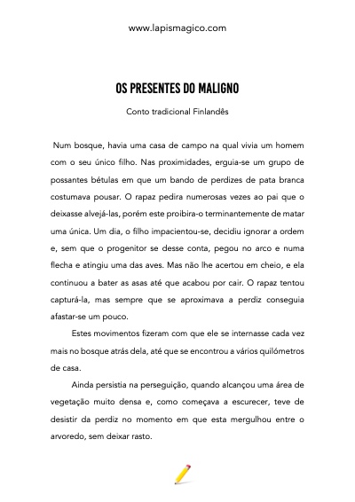 Os presentes do Maligno, ficha pdf nº1