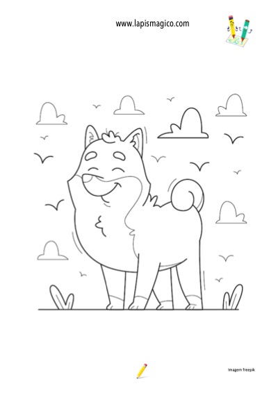 Desenhos de cães fofinhos para colorir, ficha pdf nº1