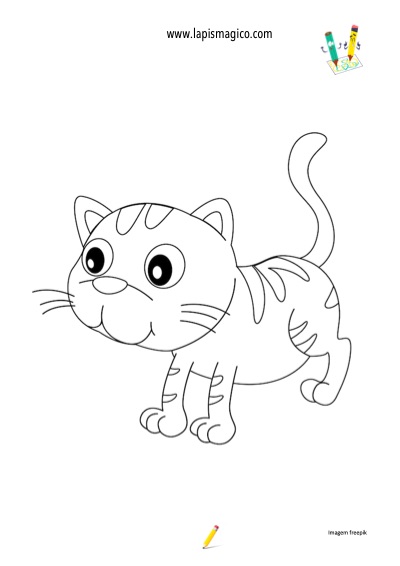 Desenhos de gatinhos fofinhos para colorir, ficha pdf nº1