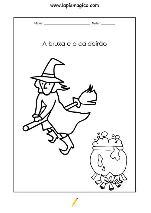 A Bruxa e o Caldeirão, ficha pdf nº1