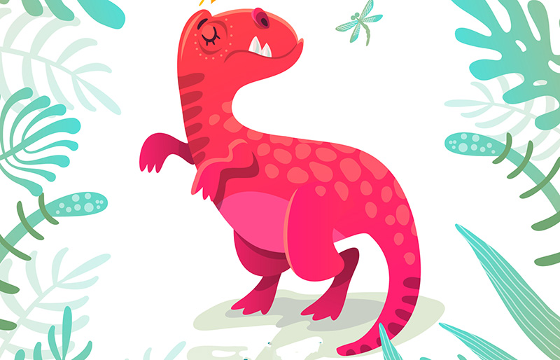 A dinossauro Rosa, uma história inédita