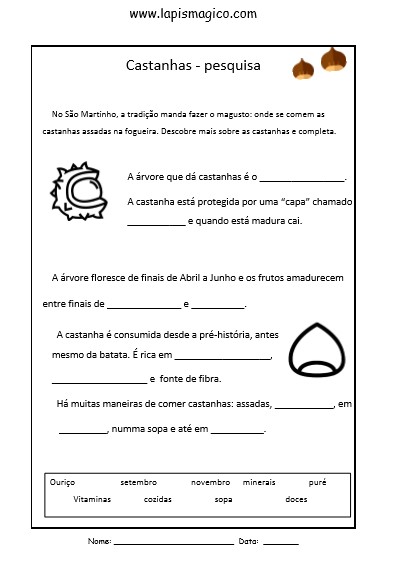 Lenda de São Martinho, ficha pdf nº1