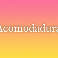 Acomodadura