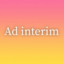 Ad interim