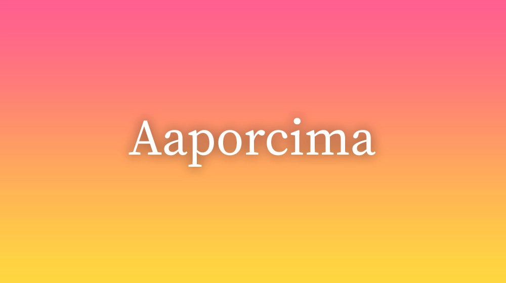 Aaporcima