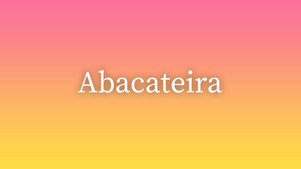 Abacateira
