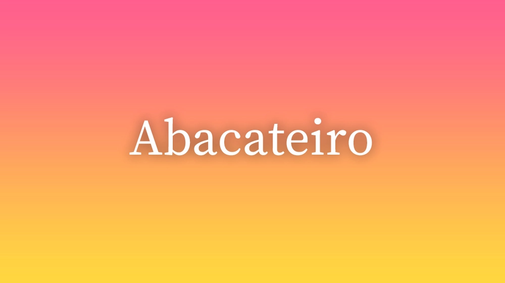 Abacateiro