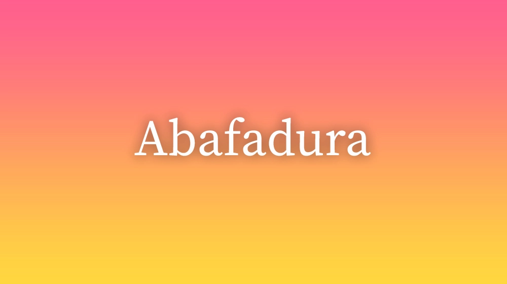 Abafadura