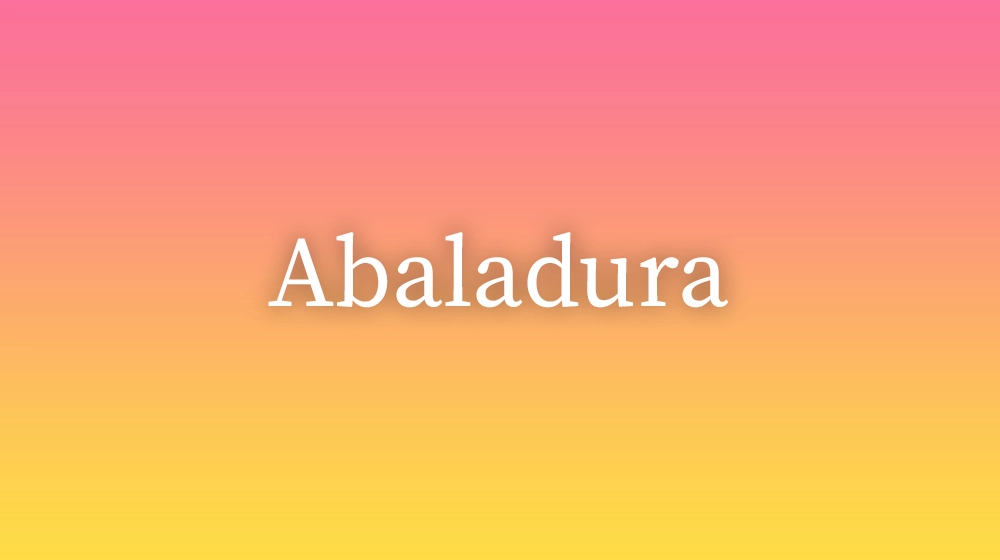 Abaladura