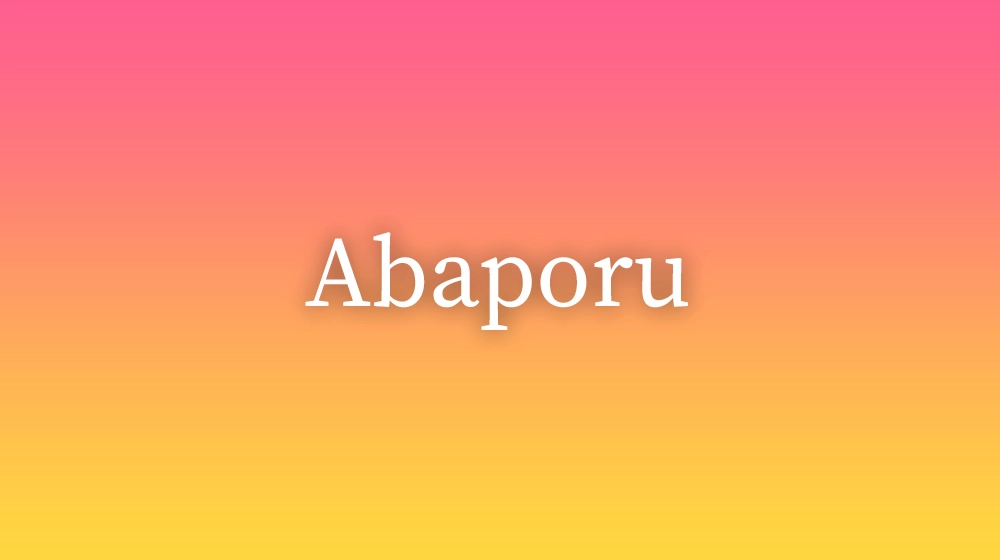 Abaporu, significado da palavra no dicionário português