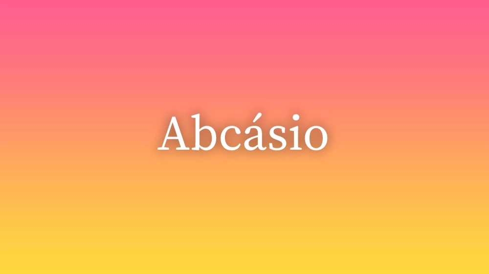 Abcásio