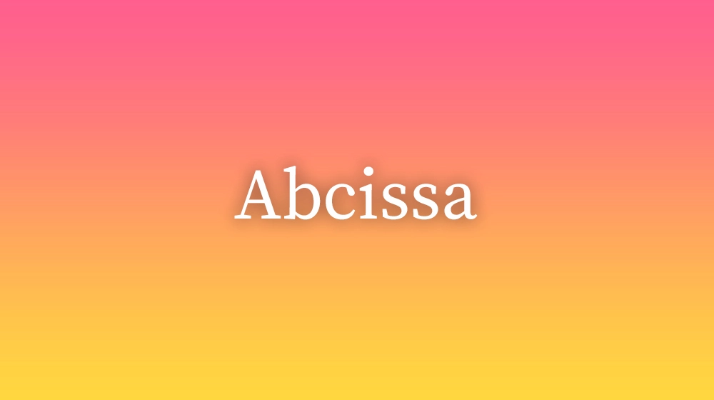 Abcissa