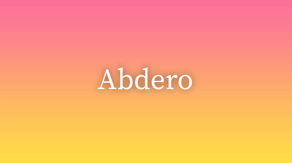 Abdero