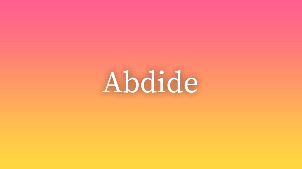 Abdide