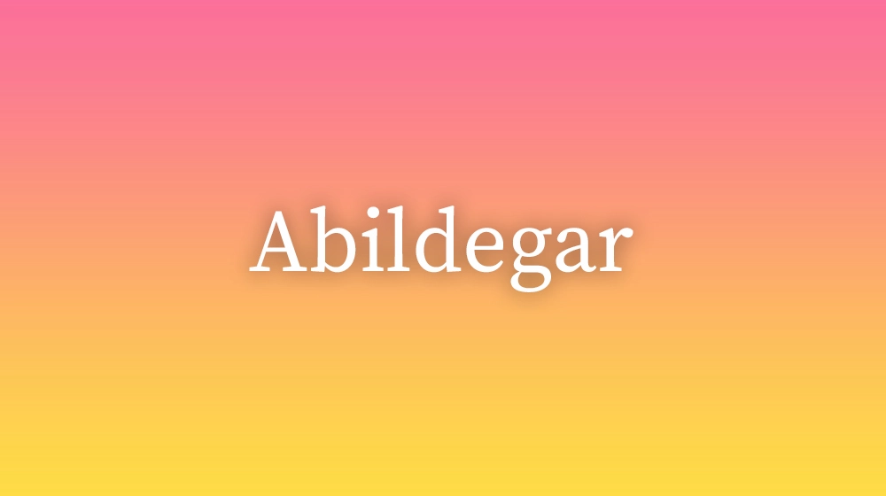 Abildegar