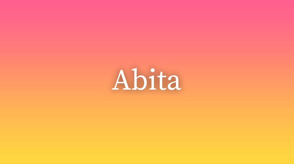 Abita, significado da palavra no dicionário português