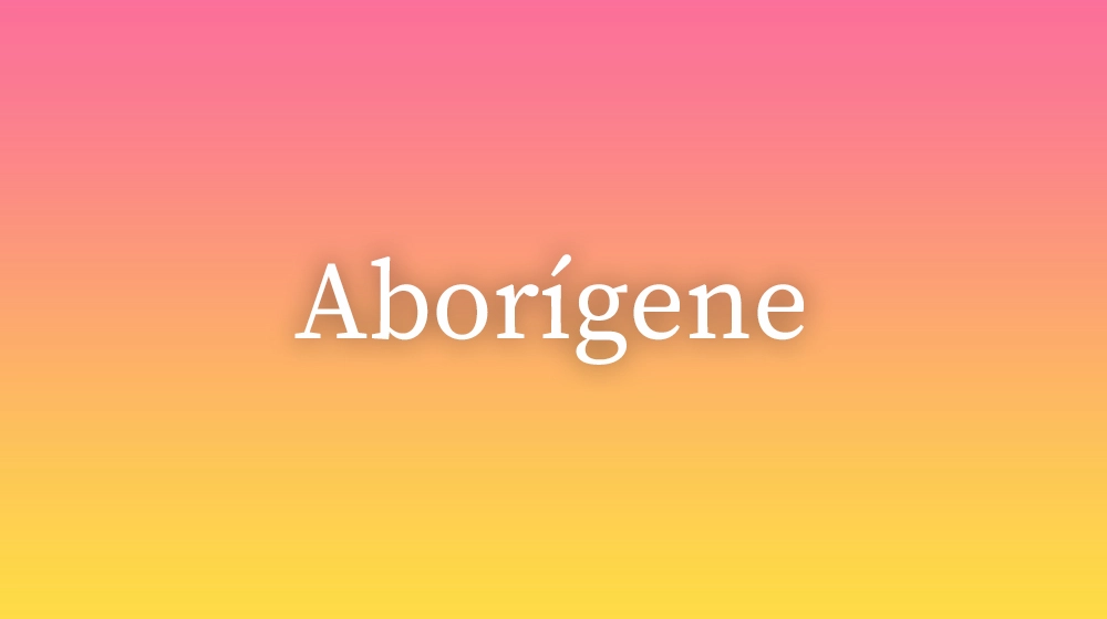 Aborígene