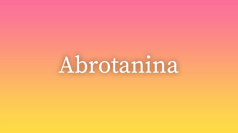 Abrotanina