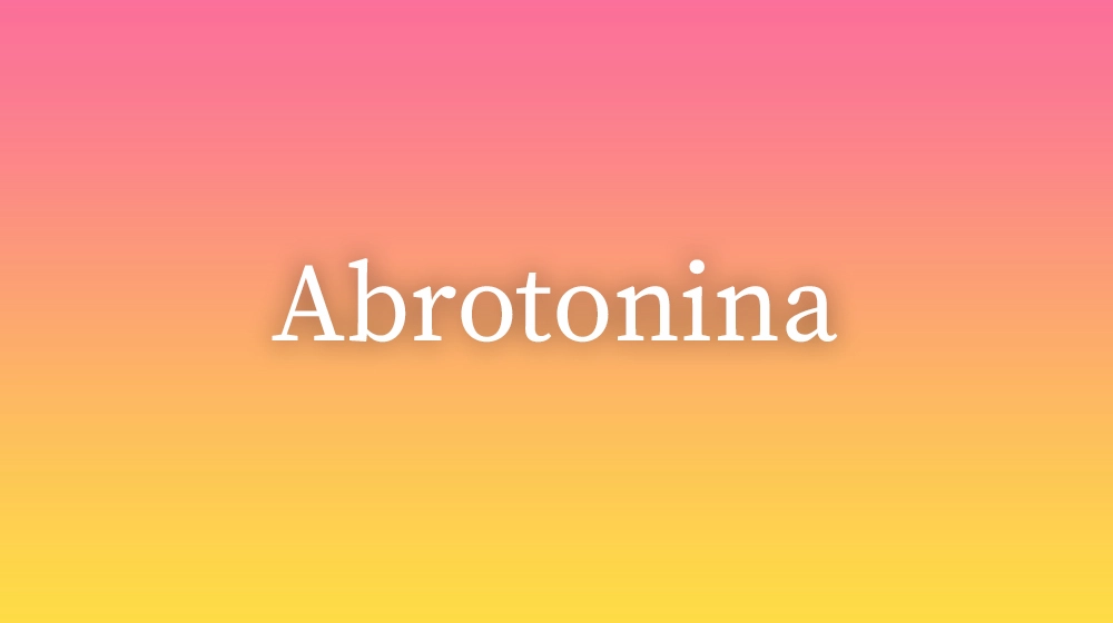 Abrotonina