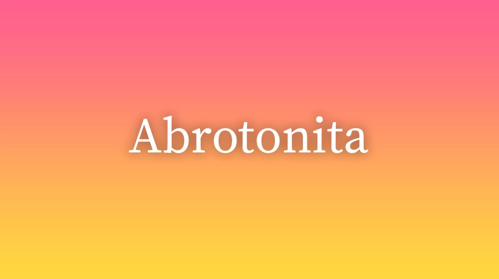 Abrotonita