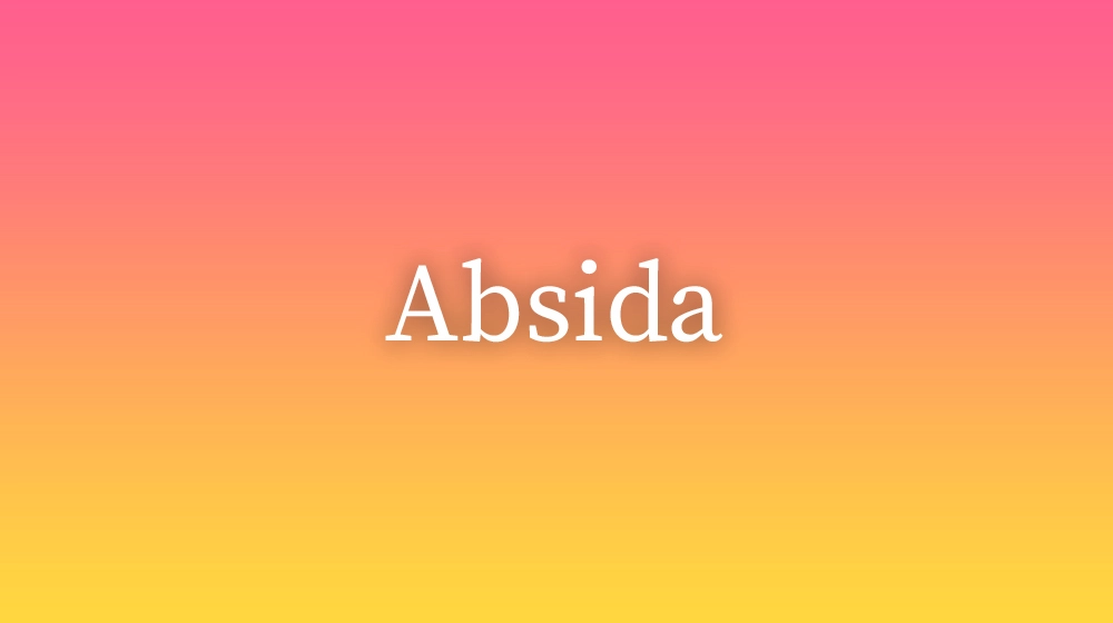 Absida, significado da palavra no dicionário português