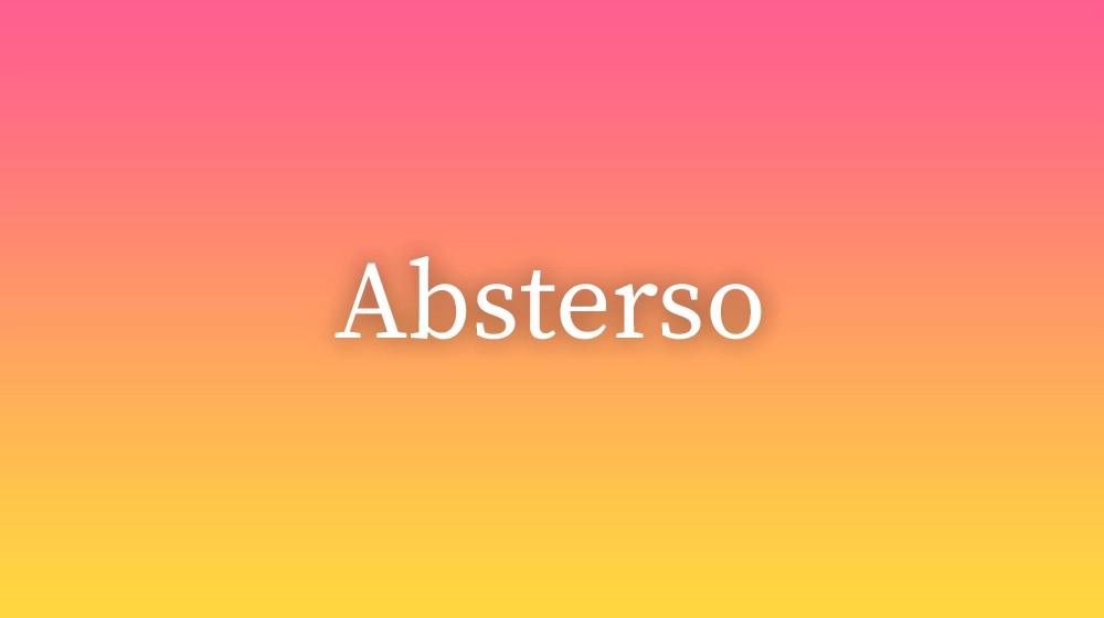 Absterso