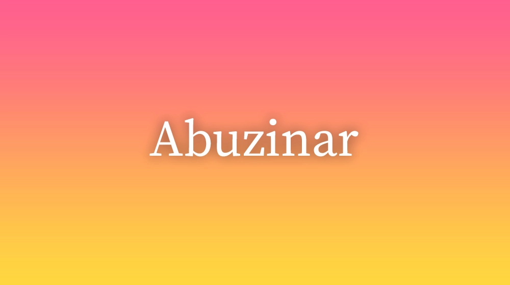 Abuzinar