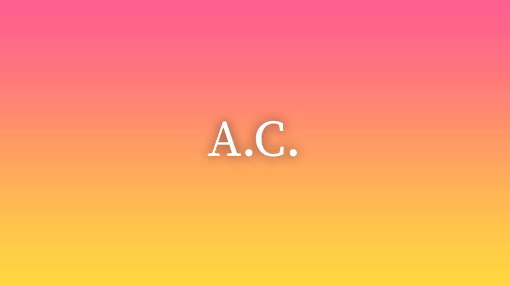 A.C., significado da palavra no dicionário português