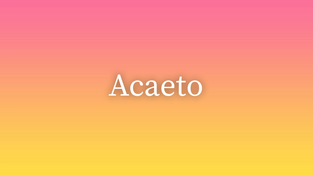 Acaeto