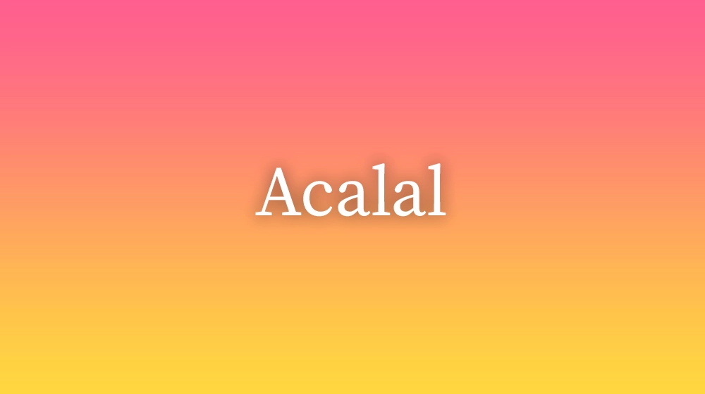 Acalal
