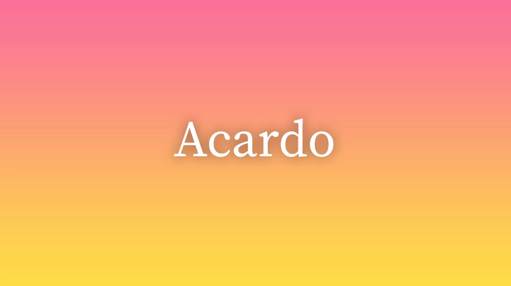 Acardo
