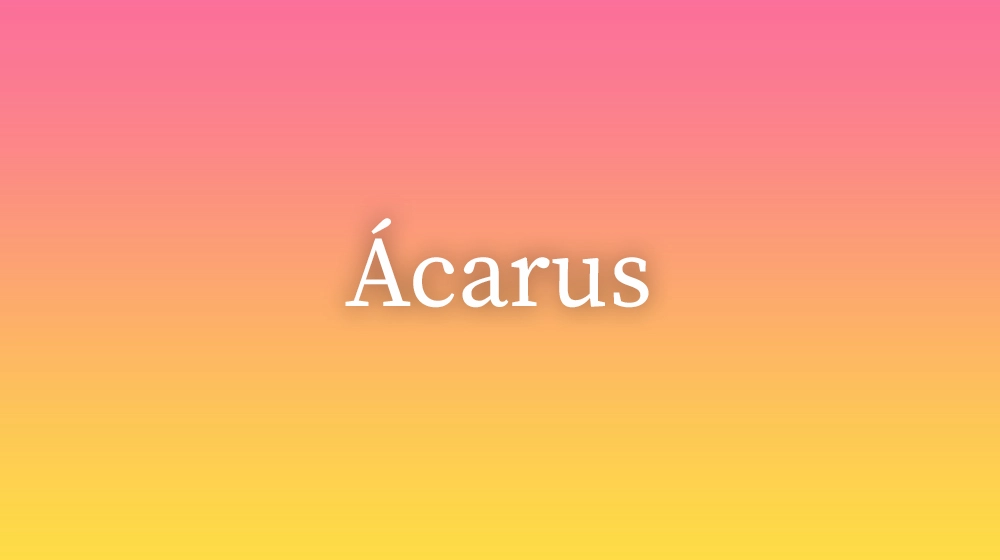 Ácarus