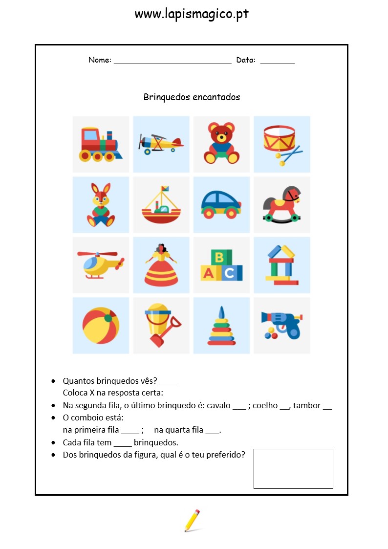 Brinquedos Encantados, ficha pdf nº1