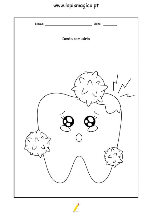 Não quero ficar sem dentes!, ficha pdf nº1