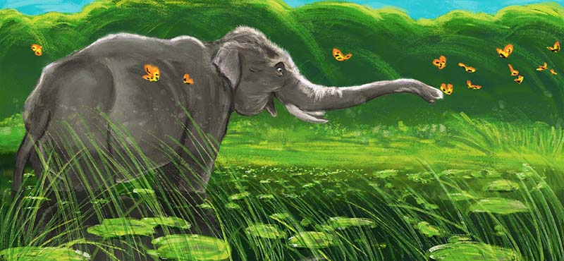 O Elefante com Sede, história infantil de Erwin Moser