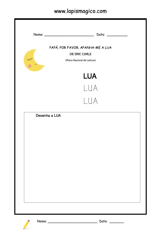 Papá, Por Favor, Apanha-me a Lua, ficha pdf nº1