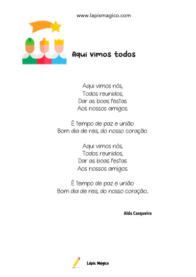 Canções para crianças em Português, música e letra