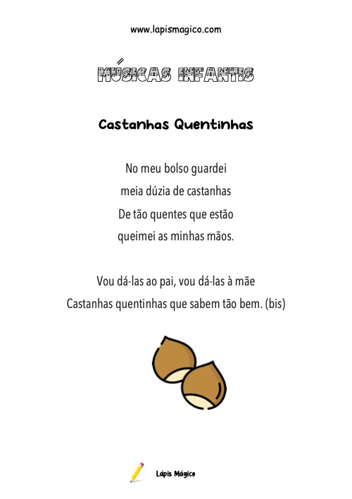 Canções para o São Martinho, ficha pdf nº1