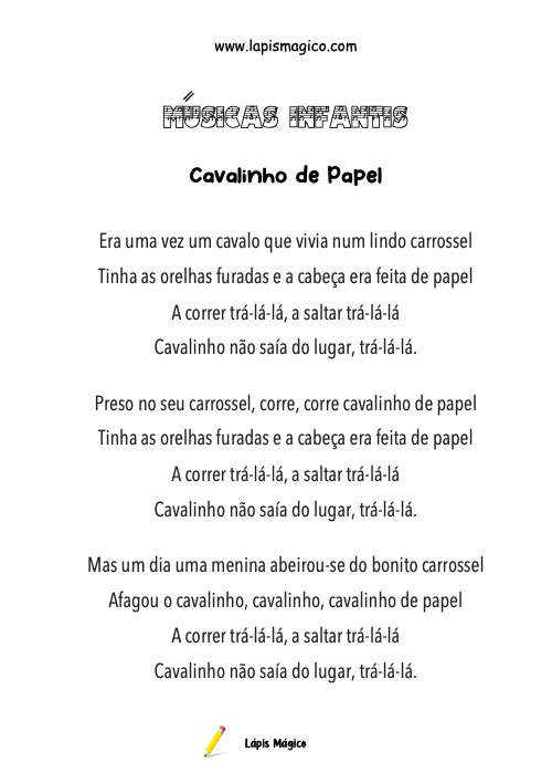 Cavalinho de Papel, ficha pdf nº1