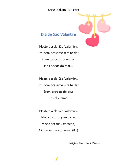 Dia de São Valentim, ficha pdf nº1