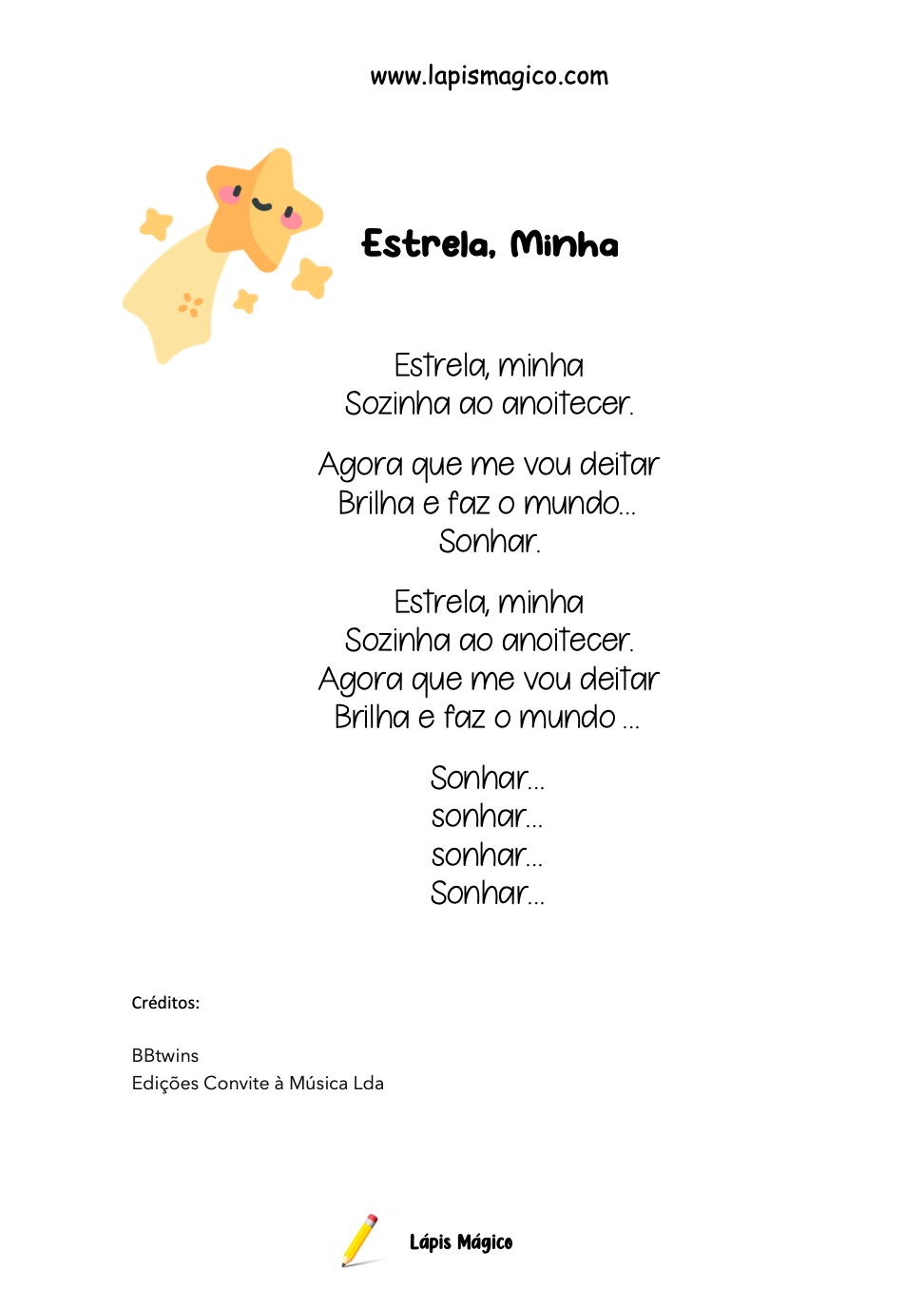 Estrela, Minha, ficha pdf nº1