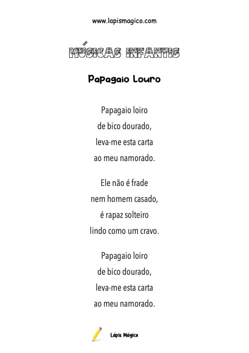 Papagaio louro, ficha pdf nº1