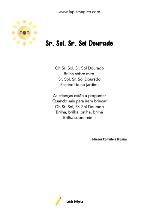 Sr. Sol, Sr. Sol Dourado, ficha pdf nº1