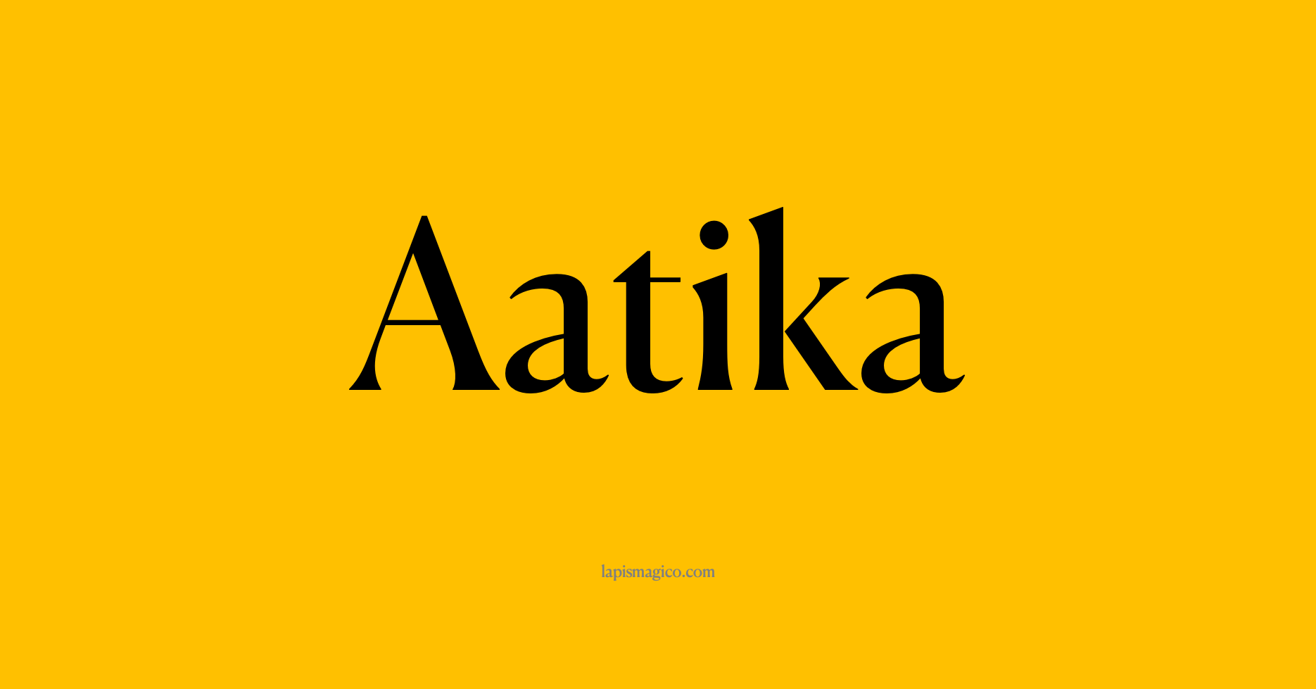 Nome Aatika, ficha divertida com pontilhado para crianças