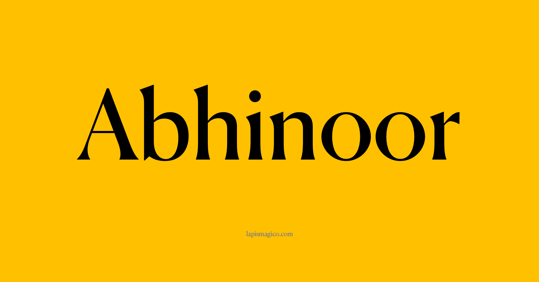 Nome Abhinoor, ficha divertida com pontilhado para crianças